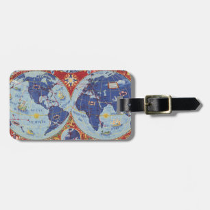 Étiquette À Bagage Carte d'Air France du monde