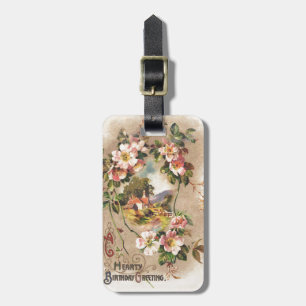 Étiquette À Bagage Carte d'anniversaire vintage