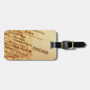 Étiquette À Bagage Carte de cru de CHICAGO
