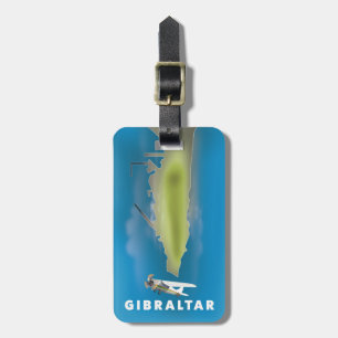 Étiquette À Bagage Carte de Gibraltar