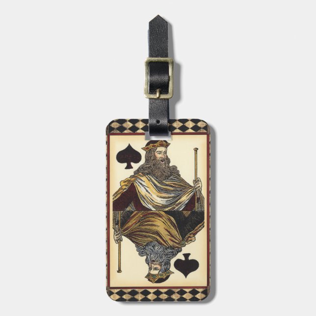 Étiquette À Bagage Carte de jeu King of Spades par Vision Studio (Devant Vertical)