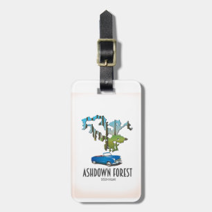 Étiquette À Bagage carte de la forêt d'ashdown sussex affiche de voya