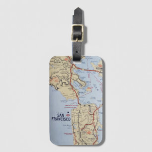 Étiquette À Bagage Carte de la région de San Francisco