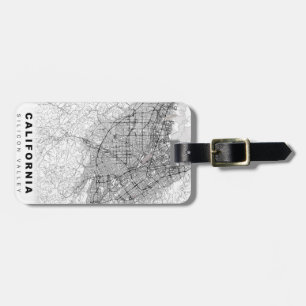 Étiquette À Bagage Carte de la Silicon Valley