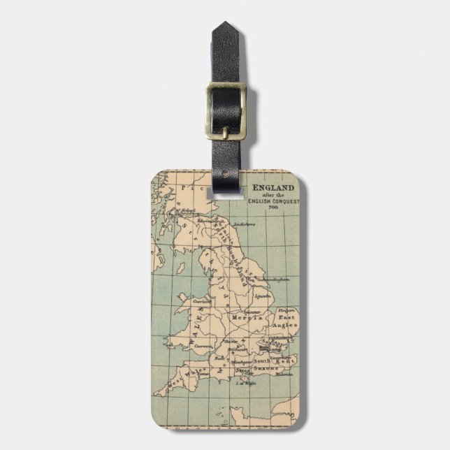 Étiquette À Bagage Carte de la vieille Angleterre (Devant Vertical)
