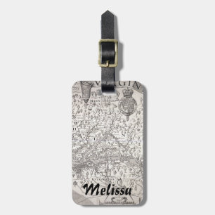 Étiquette À Bagage Carte de la Virginie, 1612