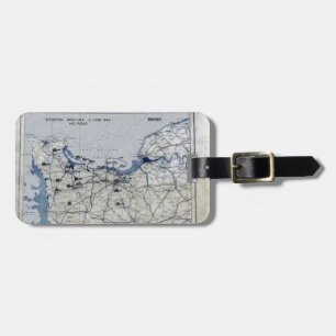 Étiquette À Bagage Carte de le jour J de la deuxième guerre mondiale
