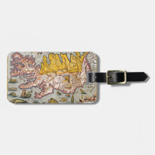 Étiquette À Bagage Carte de l'Islande