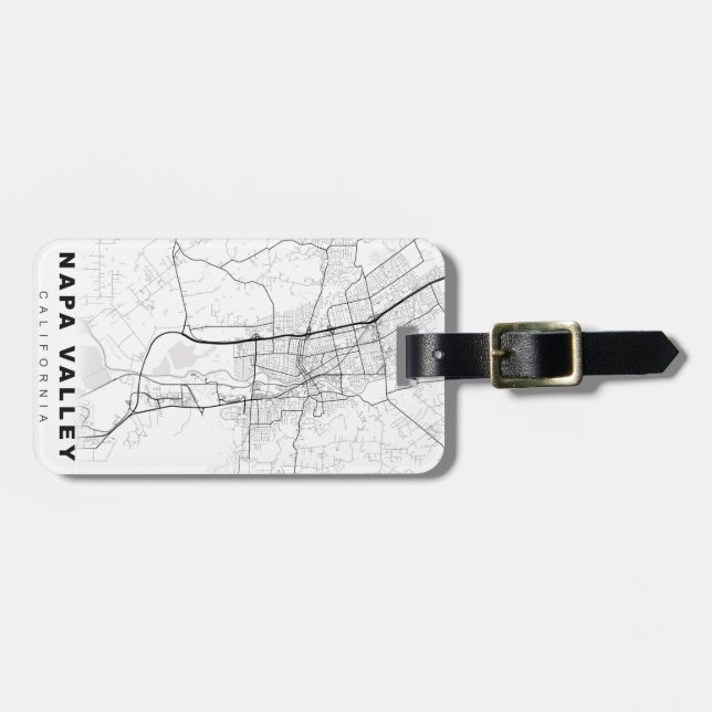 Étiquette À Bagage Carte de Napa Valley (Devant horizontal)