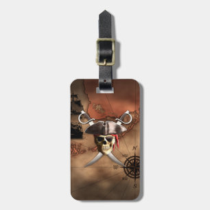 Étiquette À Bagage Carte de pirate