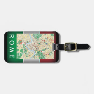 Étiquette À Bagage Carte de Rome