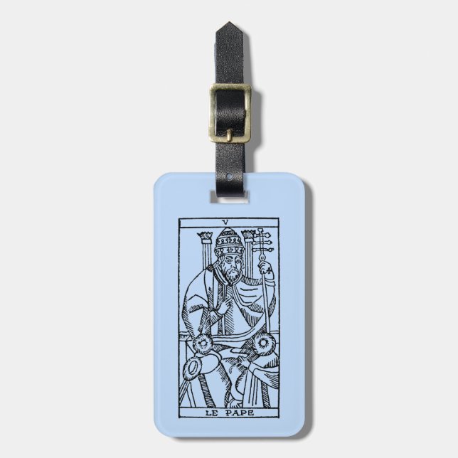Étiquette À Bagage Carte de tarot : Le pape (Devant Vertical)
