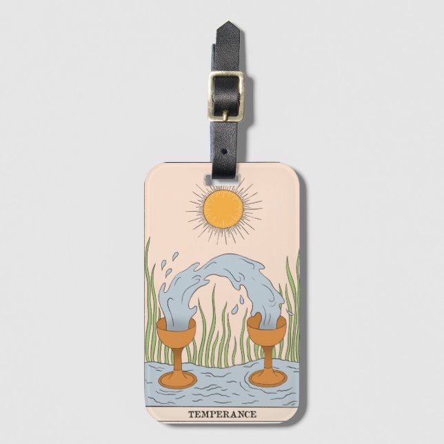 Étiquette À Bagage Carte de tarte Temperance moderne Major Arcana (Devant Vertical)