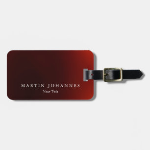 Étiquette À Bagage Carte de visite professionnel mince et rouge foncé