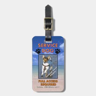 Étiquette À Bagage Carte d'identité à photo de chien de service de