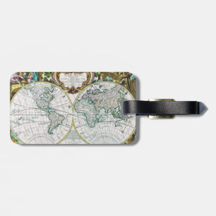 Étiquette À Bagage Carte du monde