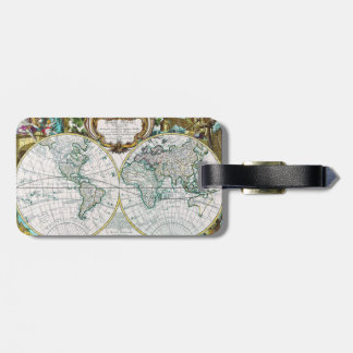 Étiquette À Bagage Carte du monde