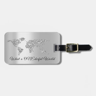 Étiquette À Bagage Carte du monde Adresse quel un seul argent monde