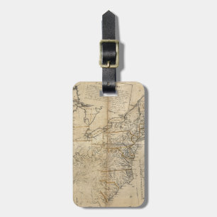 Étiquette À Bagage CARTE : États-Unis, 1783