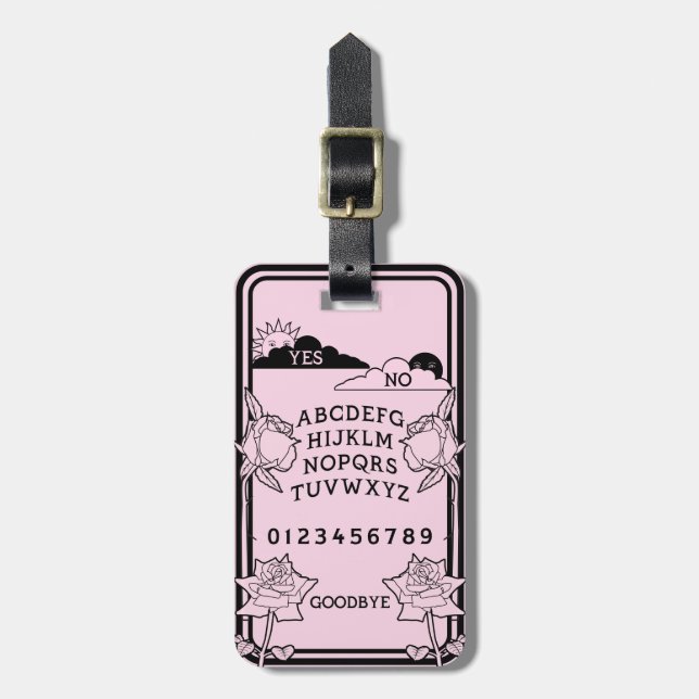 Étiquette À Bagage Carte gothique Pink Floral Spirit (Devant Vertical)