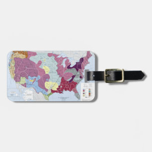 ÉTIQUETTE À BAGAGE CARTE : INDIENS D'AMERIQUE