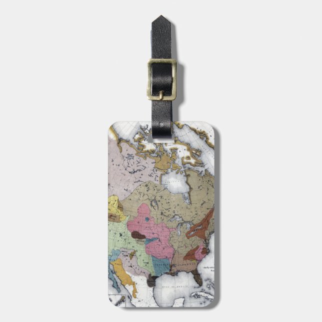 ÉTIQUETTE À BAGAGE CARTE : INDIENS D'AMERIQUE 3 (Devant Vertical)