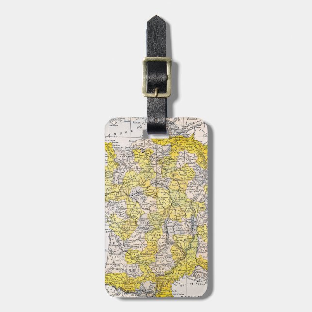 ÉTIQUETTE À BAGAGE CARTE : LA FRANCE (Devant Vertical)