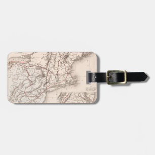 Étiquette À Bagage Carte : Les Etats-Unis du nord-est