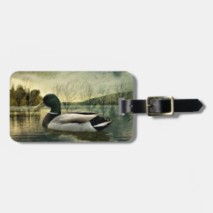 Étiquette À Bagage Carte postale Patinée vintage Mallard Duck