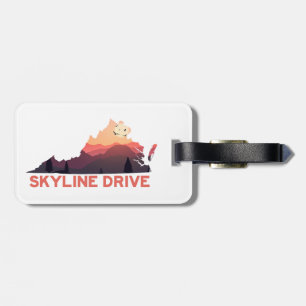 Étiquette À Bagage Carte Skyline Drive Shenandoah Virginia
