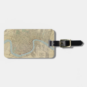 Étiquette À Bagage Carte vintage de la Nouvelle-Orléans (1919)