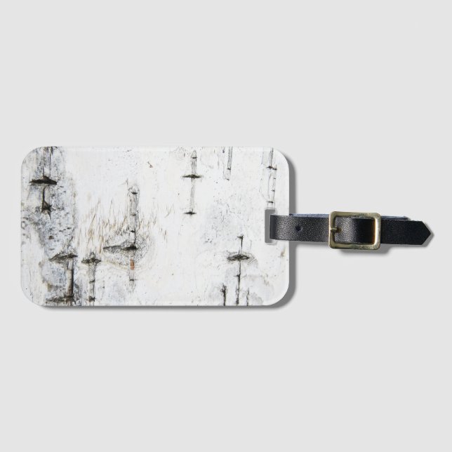 Étiquette À Bagage Cartes Birch Bark (Devant Horizontal)
