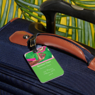 Étiquette À Bagage Cartes pour dames parfaites rose et vert