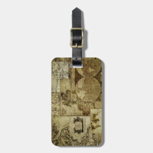 Étiquette À Bagage Cartes vintages du monde ancien et cartes ancienne