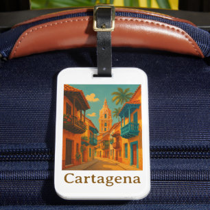 Étiquette À Bagage Carthagène Colorée Colombie Charme caribéen