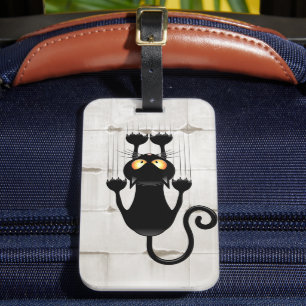 Étiquette À Bagage Cat Falling down fun dessin personnage