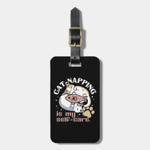 Étiquette À Bagage Cat-Napping Est Mon Citation De Cat Mignonne D'Aut