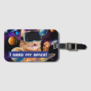 Étiquette À Bagage Cat VR dans l'espace