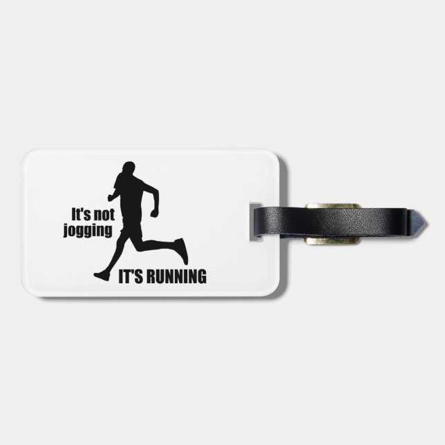 Étiquette À Bagage Ce n'est pas Jogging qu'il tourne (Dos horizontal)