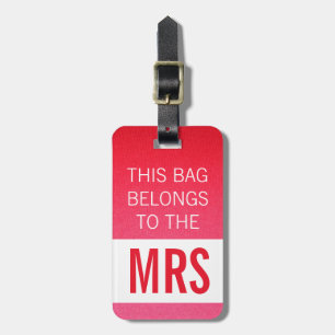 Étiquette À Bagage Ce sac appartient à Mme rose indien
