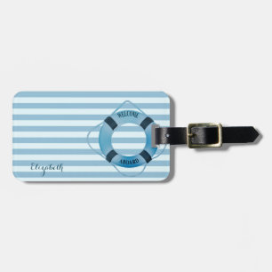 Étiquette À Bagage Ceinture de sauvetage marine moderne, Rayures