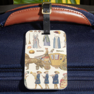 Étiquette À Bagage Cendrillon, Jouets Vintages en papier victorien