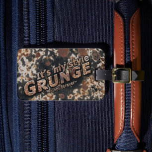 Étiquette À Bagage C'est mon style GRUNGE Rusty Letters