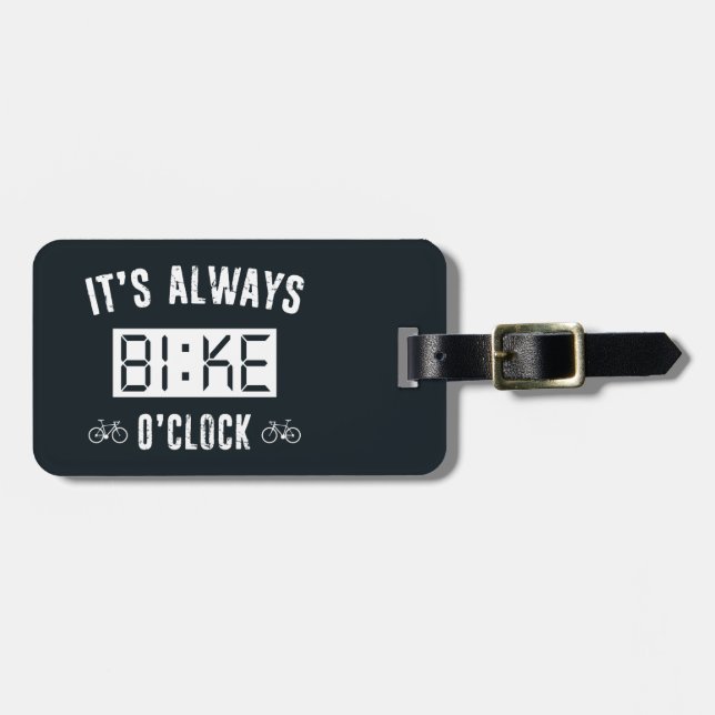 Étiquette À Bagage C'est toujours vélo O'Horloge (Devant horizontal)