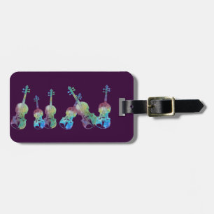 Étiquette À Bagage Chaîne de violons lavée aux couleurs