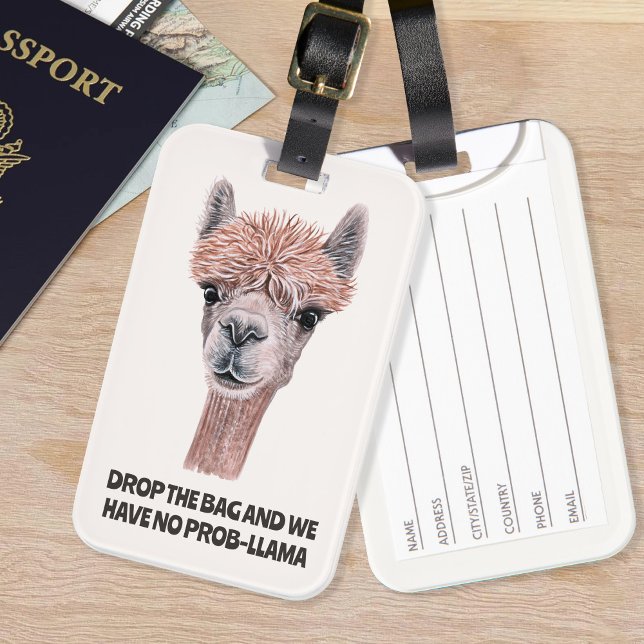 Étiquette À Bagage Chameau Dit Citation Drôle Animal Drôle (Créateur téléchargé)