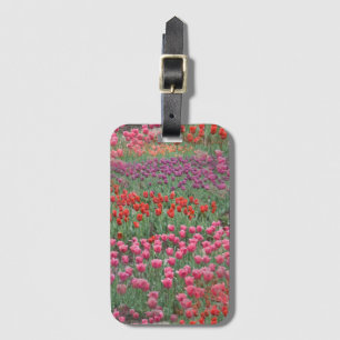 Étiquette À Bagage Champ De Tulipes