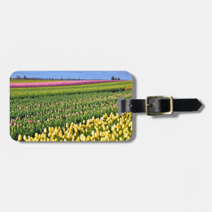 Étiquette À Bagage Champ des tulipes de printemps
