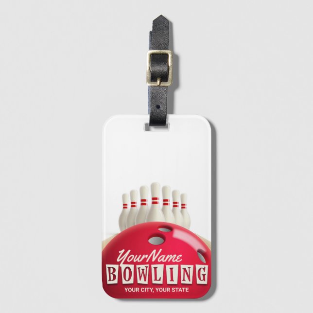 Étiquette À Bagage Championnat de football américain de bowling (Devant Vertical)