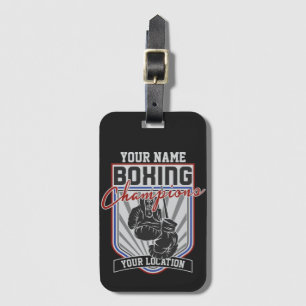 Étiquette À Bagage Champions de boxe personnalisés Boxer Fitness Gym 